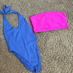 Swimsuits size large one piece and tube top